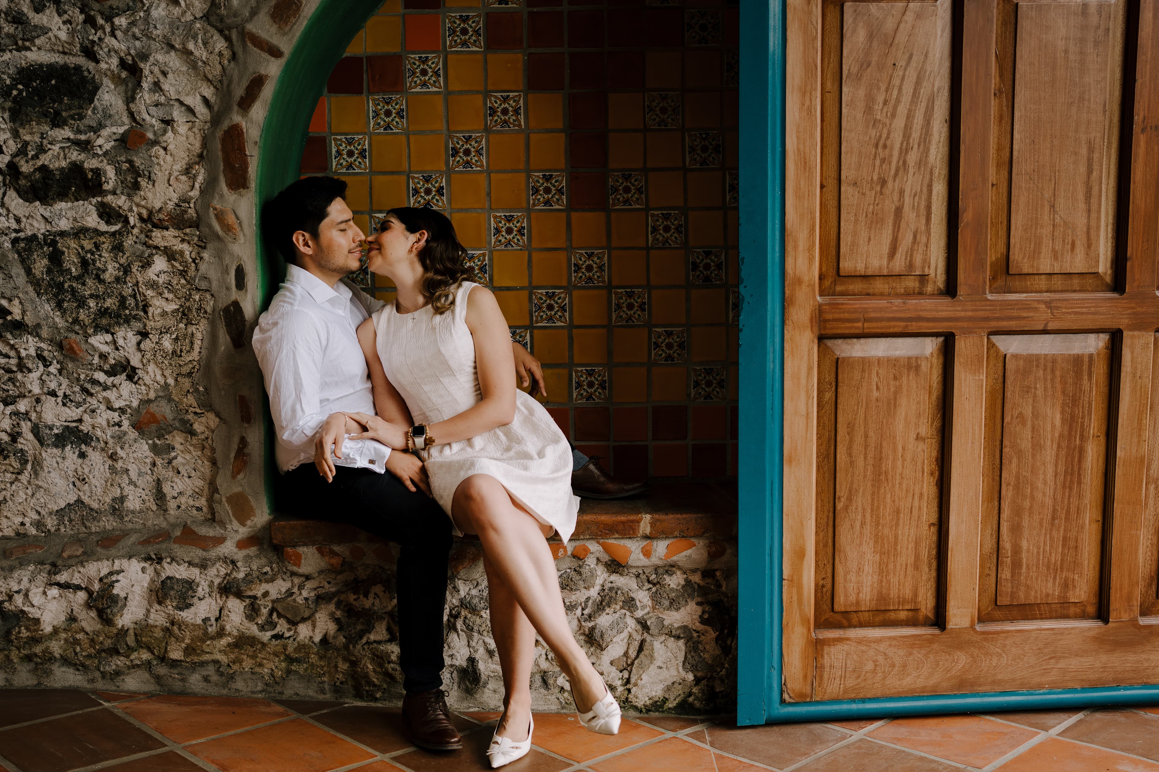 Sofía y José abrazados